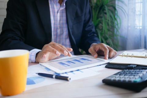 Person reviewing report