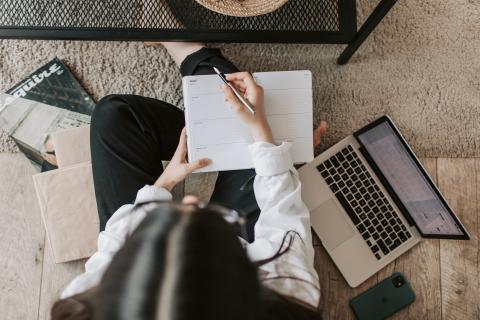Person tracking their tasks